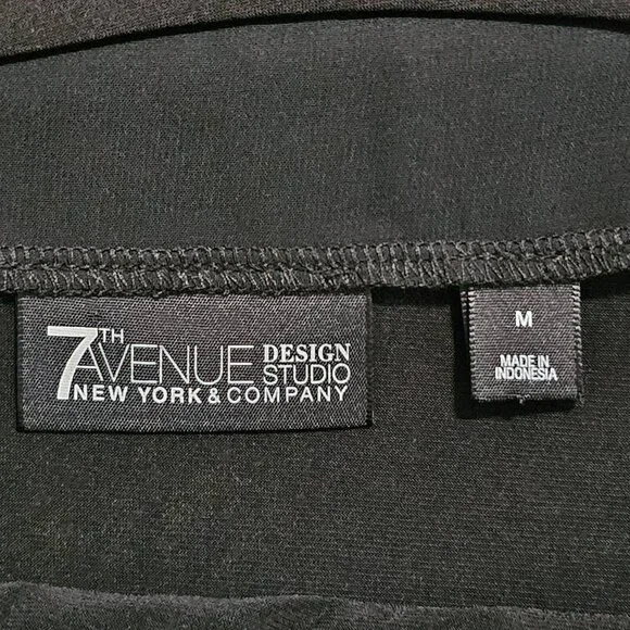 7th Avenue Black Sleeveless Sheer and Fringe Top - Picture 9 of 13